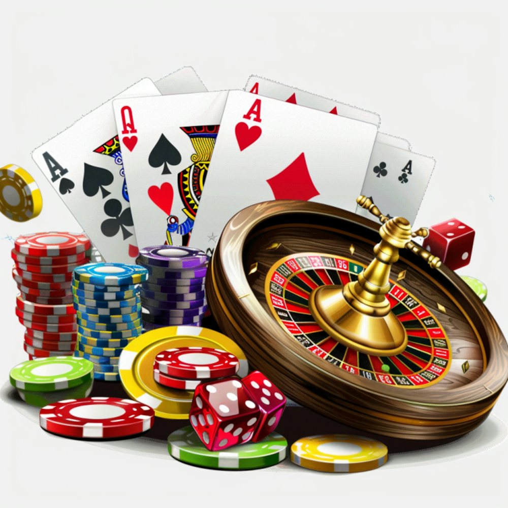 Chip dan kartu poker di atas meja